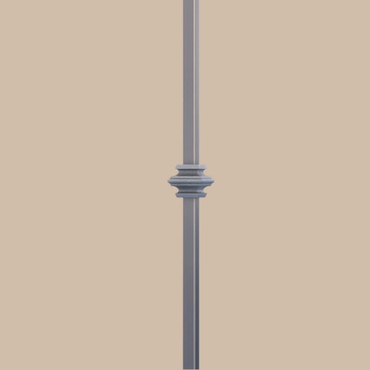 Center collar spindle accessory in aluminum for spiral staircase